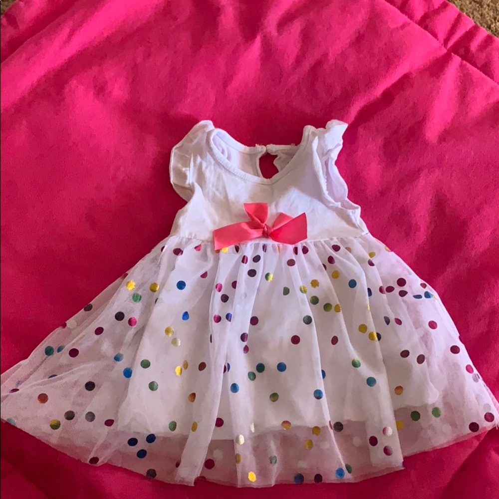 Mini B rainbos poka dots dress